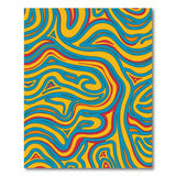 Vibrant Wavy Lines Geometric Modern Area Rug