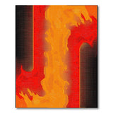 Fiery Flame Abstract Area Rug