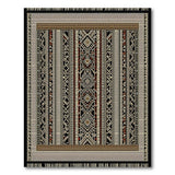 Black and White Heritage Tribal Heritage Tribal Black White Geometric Area Rug