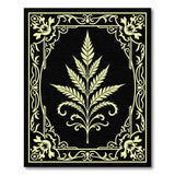 Ornate Gold Cannabis Leaf Area Rug