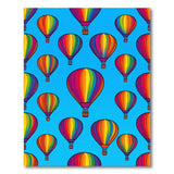 Rainbow Hot Air Balloon Kids Area Rug