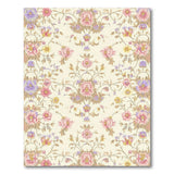 Vintage Pink Purple Floral Cream Area Rug