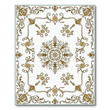 Gold and Silver Traditional Persian Ornate Gold Medallion Persian Area Rug