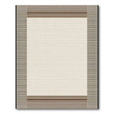 Beige Woven Stripe Border Area Rug