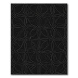 Black White Geometric Loop Area Rug
