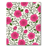 Vibrant Pink Peony Floral Floral Vintage Area Rug