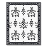 Black and White Ornate Black White Persian Motif Area Rug