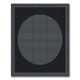Black White Geometric Circle Abstract Area Rug
