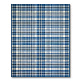 Geometric Modern Navy Blue Plaid Checkered Area Rug