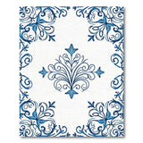 Elegant Blue Floral Vine Area Rug