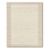 Beige Striped Border Area Rug