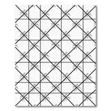 Black and White Black White Geometric Diamond Grid Area Rug