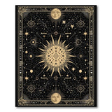 Celestial Gold Sun Moon Area Rug