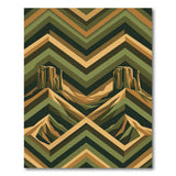 Green Chevron Monument Valley Area Rug
