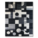 Geometric Modern Geometric Black White Area Rug
