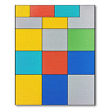 Geometric Modern Multi-color and Patterns Vibrant Geometric Multi-Color Block Area Rug