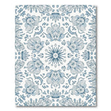 Blue and Teal Intricate Blue Floral Vintage Area Rug