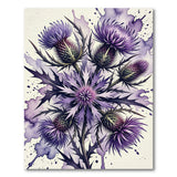 Purple Thistle Watercolor Area Rug