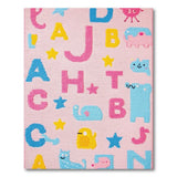 Fun ABC Alphabet Kids Rug with Cute Animals