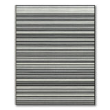 Black and White Geometric Modern Black White Horizontal Stripe Area Rug