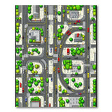 Top-Down City Street Kids Area Rug
