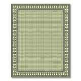 Emerald Green Leaf Motif Persian Area Rug