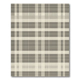 ODIKA Modern Beige Plaid Washable Area Rug - Low Pile Non-Slip Robot Vacuum Friendly