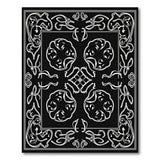 Ornate Black White Persian No. 6 Area Rug