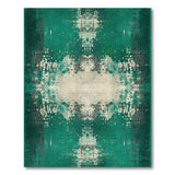 Emerald Green Distressed Vintage Area Rug