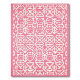 Hot Pink Geometric Trellis Area Rug