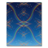 Rainbow Airplane Trails Abstract Area Rug