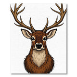 Majestic Antlered Deer Head Area Rug