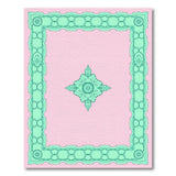 Blush Pink Teal Ornate Floral Rug