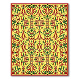 Vibrant Yellow Persian Floral Area Rug