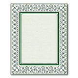 Elegant Green Ornate Border Area Rug