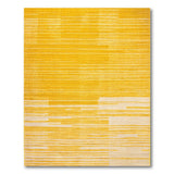Modern Yellow Horizontal Stripe Area Rug