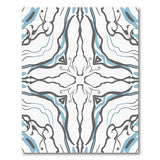 Abstract Blue Teal Swirl Area Rug