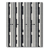 Bold Black White Geometric Stripe Geometric Modern Rug