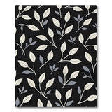 Monochrome Leaf Silhouette Area Rug
