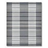 Black and White Modern Black White Striped Woven Area Rug