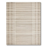 Beige Woven Grid Stripe Area Rug