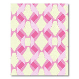 Pink Diamond Lattice Geometric Rug