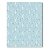 Aqua Hexagon Geometric Area Rug
