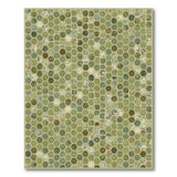 Green Distressed Hexagon Vintage Area Rug