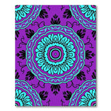 Purple Teal Mandala Boho Chic Area Rug