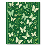 Lush Green Butterfly Garden Area Rug