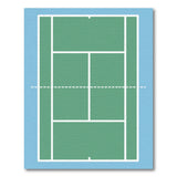 Green Tennis Court Green Area Rug