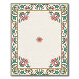 Vintage Pink Lotus Gold Frame Area Rug