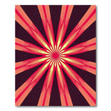 Geometric Modern Radiant Red Sunburst Geometric Area Rug