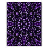 Purple Swirl Mandala Area Rug